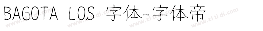 BAGOTA LOS 字体字体转换